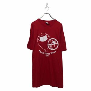 a605-5329 PORT&COMPANY 半袖 プリント Tシャツ ポートアンドカンパニー XL レッド ビッグサイズ クルーネック 古着卸 アメリカ仕入