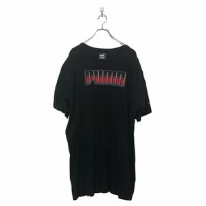 a605-5795 PUMA 半袖 プリント Tシャツ プーマ XXL ブラック ビッグサイズ クルーネック 古着卸 アメリカ仕入