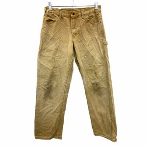 2405-197 Dickies ワーク・ペインターパンツ W32 ディッキーズ ブラウン コットン メキシコ製 古着卸 アメリカ仕入