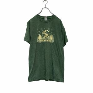 a605-6018 GILDAN 半袖 プリントTシャツ M モスグリーン ギルダン クルーネック CAMP 2017 古着卸 アメリカ仕入