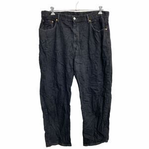 2405-260 Levi's 550 デニムパンツ W42 リーバイス リラックスフィット ビッグサイズ ブラック コットン 古着卸 アメリカ仕入