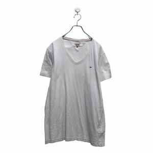 a604-6108 TOMMY HILFIGER 半袖 プリント Tシャツ トミーヒルフィガー XXL ホワイト ビッグサイズ 古着卸 アメリカ仕入