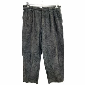 2405-312 J.CREW コーデュロイパンツ W36 ジェイクルー タックパンツ クラシックフィット ビッグサイズ グレー 古着卸 アメリカ仕入