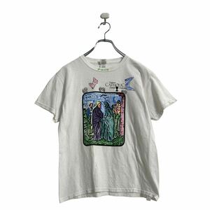 a605-6268 GILDAN 半袖 プリント Tシャツ キッズ M ホワイト ギルダン 古着卸 アメリカ仕入