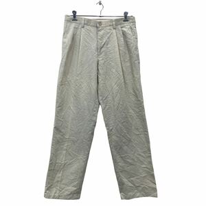 2405-434 DOCKERS チノパンツ W33 ドッカーズ コットン タック入り ホワイト 古着卸 アメリカ仕入