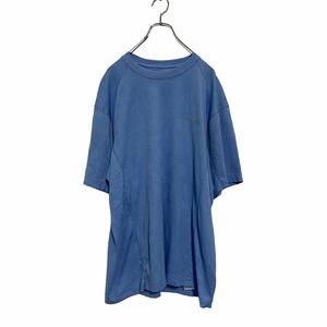 a605-6341 Columbia 半袖 ロゴTシャツ 2XL〜 ライトブルー コロンビア ビッグサイズ オムニシェード クルーネック 古着卸 アメリカ仕入