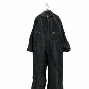 a605-6413 Berne Apparel ダック 中綿 長袖つなぎ W40 ブラック ワークウェア 作業服 古着卸 アメリカ仕入