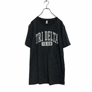 a605-6488 BELLA CANVAS 半袖 プリントTシャツ M ダークグレー ベラキャンバス クルーネック 古着卸 アメリカ仕入