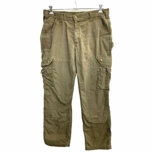 2405-624 Carhartt ワークパンツ W38 カーハート ダブルニー カーゴパンツ ビッグサイズ ダークブラウン 古着卸 アメリカ仕入