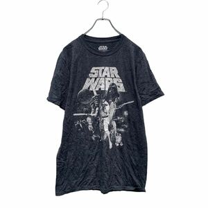 a605-6782 STAR WARS 半袖 プリントTシャツ M グレー スターウォーズ クルーネック 映画 フォトプリント 古着卸 アメリカ仕入