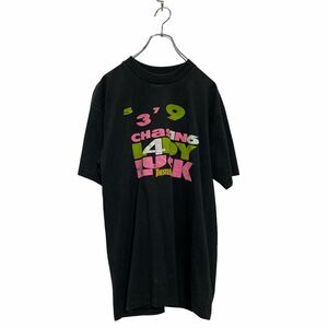 a605-6798 Hanes 半袖 プリントTシャツ L ブラック ヘインズ USA製 シングルステッチ クルーネック 古着卸 アメリカ仕入