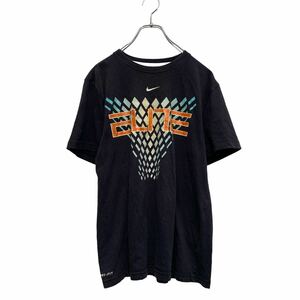 a605-6805 NIKE 半袖 プリントTシャツ S ブラック ナイキ クルーネック バスケットボール 古着卸 アメリカ仕入