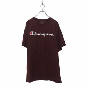 a605-6834 Champion 半袖 プリント Tシャツ チャンピオン XL ボルドー ビッグサイズ クルーネック 古着卸 アメリカ仕入