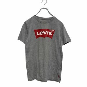 a605-6932 Levi's 半袖 ロゴTシャツ M 140〜 キッズ グレー リーバイス クルーネック 古着卸 アメリカ仕入