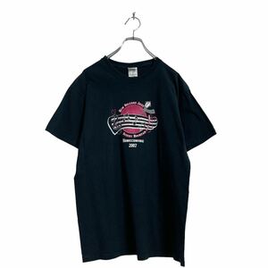 a605-7139 GILDAN 半袖 プリント Tシャツ M ブラック ギルダン バックプリント クルーネック 古着卸 アメリカ仕入