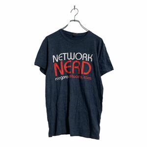 a605-7476 NEXT LEVEL 半袖 プリント Tシャツ M ブルーグレー ネクストレベル バックプリント 古着卸 アメリカ仕入 