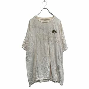 a605-7886 半袖 プリントTシャツ 2XL アイボリー ビッグサイズ クルーネック バックプリント 古着卸 アメリカ仕入