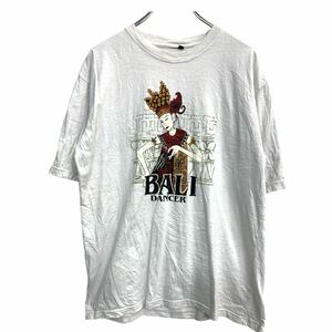 t2405-3369 半袖 プリントTシャツ XLサイズ ホワイト 古着卸 アメリカ仕入