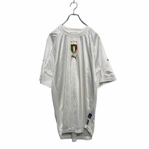 a605-8490 PUMA 半袖 サッカーシャツ XL ホワイト プーマ ビッグサイズ クルーネック ITALIA 古着卸 アメリカ仕入