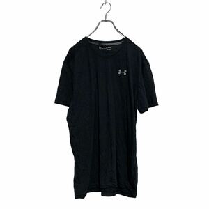 a605-8508 UNDER ARMOUR 半袖 ロゴTシャツ XL ブラック アンダーアーマー スポーツウェア Vネック 古着卸 アメリカ仕入