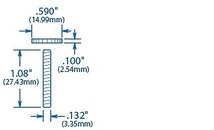 米国Stewmac社 Original ABR-1 Bridge用ポスト/サムホイール Gold_画像3