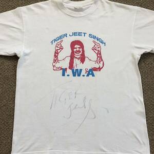 タイガー・ジェット・シン Tシャツ プロレス IWA JAPAN サイン入
