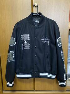 stussy cdg varsity jacket