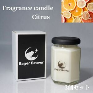  aroma candle set citrus soi wax candle room fragrance total 90 hour 110g×3 piece 