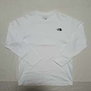 美品 ノースフェイス ロングスリーブヌプシティー M 白 長袖Tシャツ ロンT