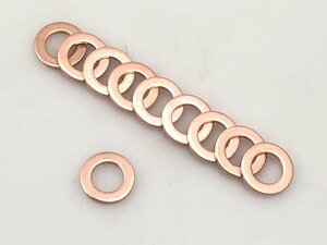  copper washer 10 pieces set M8 drain gasket gasket copper washer 10 sheets washer copper 10 sheets outer diameter 14mm inside diameter 8mm thickness 1.5mm postage included 