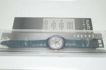 E56●作動良好 箱付 未使用デッドストック Swatch スウォッチ TIMELESS ZONE SCN104 クロノ 1992年 地球儀 メンズ腕時計 お洒落 クォーツ_画像4