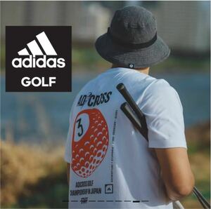 【L】即日発送/送料無料/新品定価5500円/ADIDAS GOLF アディダスゴルフ メンズ/ クルーネック 半袖Tシャツ　ゴルフシャツ/ホワイト/白　WH