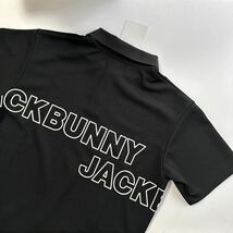 5/L 新品/JACK BUNNY (ジャックバニー/メンズ])半袖 ポロシャツ PEダブルカノコ ゴルフシャツ　ゴルフウェア　父の日プレゼントに◎ 黒　BK_画像4