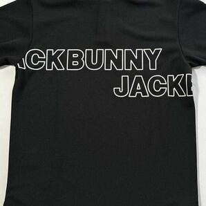 5/L 新品/JACK BUNNY (ジャックバニー/メンズ])半袖 ポロシャツ PEダブルカノコ ゴルフシャツ ゴルフウェア 父の日プレゼントに◎ 黒 BKの画像5