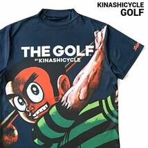 Lサイズ/即日発送/大人気/新品/KINASHI CYCLE GOLF モックネック（プロゴルファー猿カラー）木梨サイクル ゴルフ ネイビー　/木梨憲武　_画像1