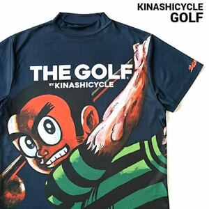 Lサイズ/即日発送/大人気/新品/KINASHI CYCLE GOLF モックネック（プロゴルファー猿カラー）木梨サイクル ゴルフ ネイビー　/木梨憲武　