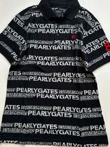 4/M 即日発送/新品/ パーリーゲイツ/PEARLY GATES/メンズ/オシャレ/ロゴボーダージャガード ポロシャツ　半袖ポロシャツ　ゴルフシャツ　紺_画像2