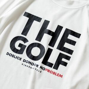 L 即日発送/大人気/新品/KINASHI CYCLE GOLF THE GOLF モックネックシャツ　ゴルフシャツ　木梨サイクル ゴルフ 木梨憲武　白　ホワイト