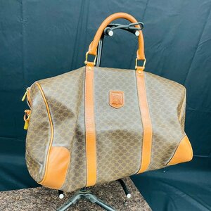 P1617☆【中古】CELINE//セリーヌ マカダム柄 ボストンバック