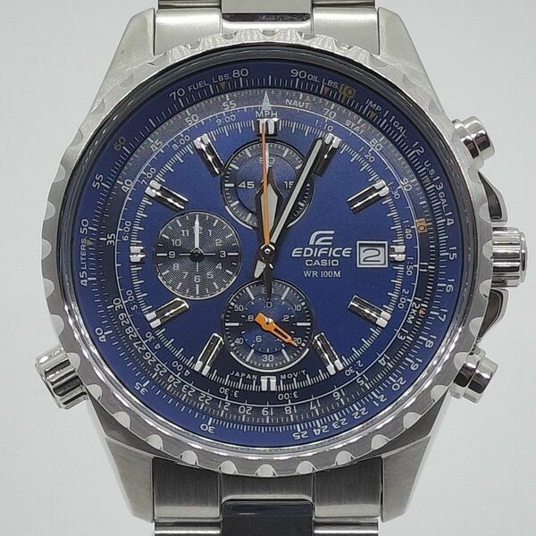 【極美品】カシオCASIOエディフィスクロノグラフEF-527D-2A海外モデル　箱保付きメンズ腕時計