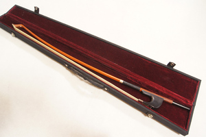  Japanese cedar wistaria contrabass bow Stan-A(G)3/4 size C. SUGITO german bow case attaching beautiful goods 