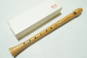 MOECKmek wooden фlto recorder TUJUtsuyu236 Maple made 3 patch double tone hole case attaching beautiful goods 
