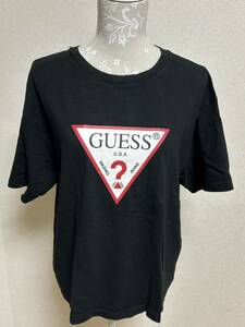 【 GUESS★ゲス】半袖Tシャツ・ロゴプリント・ブラック・ゆったり