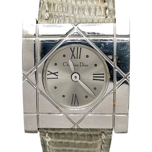 送料無料 クリスチャンディオール 腕時計 2針 クォーツ D82-100 クールカレ アナログ ウォッチ 銀系 レディース