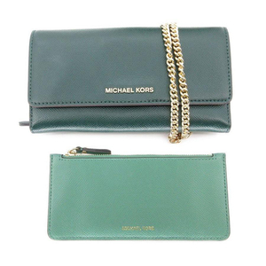 送料無料 超美品 マイケルコース MICHAEL KORS 長財布 ショルダーウォレット 32H8GF5C3T レザー レディース