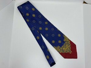 美品　GIANNIVERSACE　ジャンニヴェルサーチ　ネクタイ　メデューサ　レッド×ネイビー×ゴールド　☆ｃ１４３