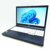 〇FUJITSU LIFEBOOK A5512/KX【富士通/第12世代Core i3-1215U/メモリ8GB/SSD256GB/Win11Pro/webカメラ/無線LAN/DVDマルチ/テンキー/AC付】_画像1