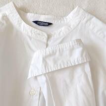 T684 美品 ジャーナルスタンダード 日本製 バンドカラーシャツブラウス JOURNAL STANDARD ホワイト 白 レディース 羽織り 綿100% 長袖_画像8