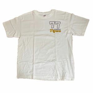 星野仙一 Tシャツ 野球 プロ野球 阪神タイガース 2003年 優勝 記念 Tシャツ 綿100% HANHIN 77 1001