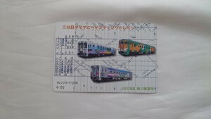 *JR Hokkaido Asahikawa машина . место * 2 минут глаз diamond . картина to дождь * память Orange Card 1 дыра использованный 